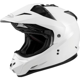 GMAX GM-11 Adult Dual-Sport Helmet for Riding Motorcycles, ATV’s, UTV’s, Snowmobiles and More (White, X-Large)