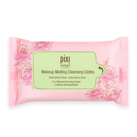 Pixi Beauty Makeup Melting Cleansing Cloths |Cleansing, Make-Up Removing, and Hydrating Disposable Face Towelettes| Pack of 10 Face Wipes