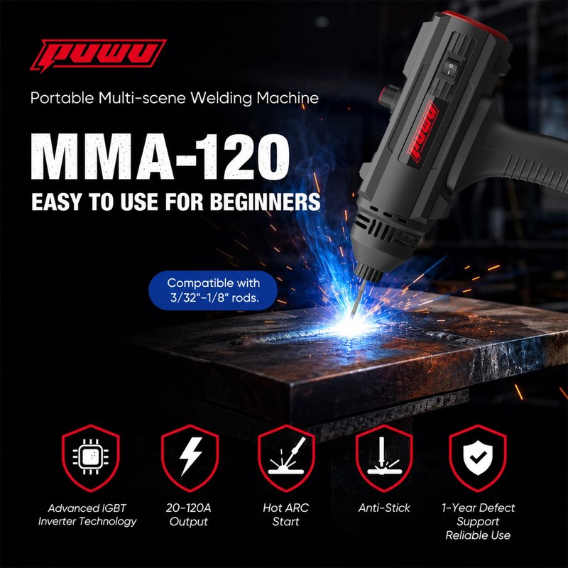 PUWU Portable Handheld Welding Machine - 110V IGBT Inverter Welder
