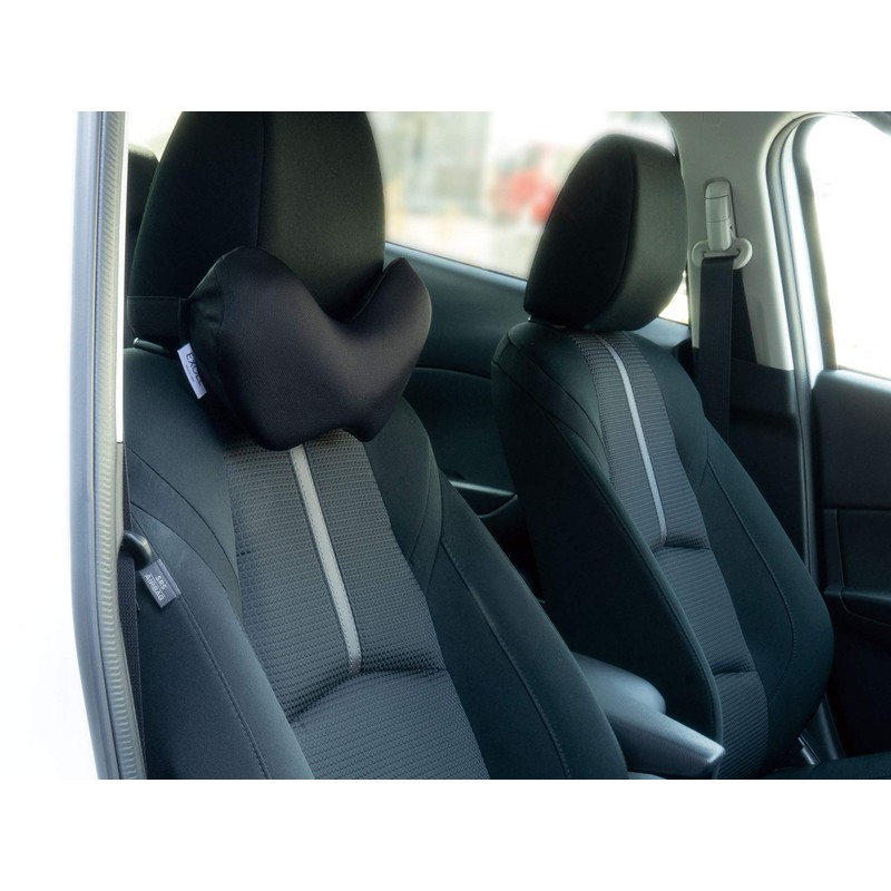 EXGEL HUD12-TB Car Cushion, Hug Drive, Neck Cushion, Twill Black,