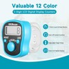12 Pack LED Finger Tally Counter Clicker, 5 Digit Mechanical