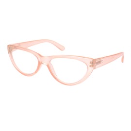PASTL Womens Reading Glasses Magnified Strength Clear Lens Pink Cateye Frame +2.5