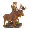 North American Bull Moose Table Lamp w/Shade