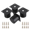 BTSKY 4Pcs 2 Inch Metal Furniture Cabinet Legs - Black