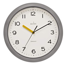 Acctim Rhea 22857 Non-Ticking/Sweep Wall Clock in Pigeon Grey