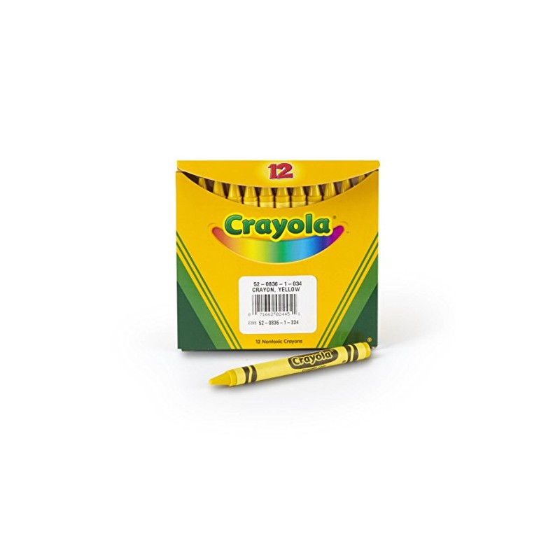 Crayola Crayons in Yellow, Bulk Crayons, 12 Count