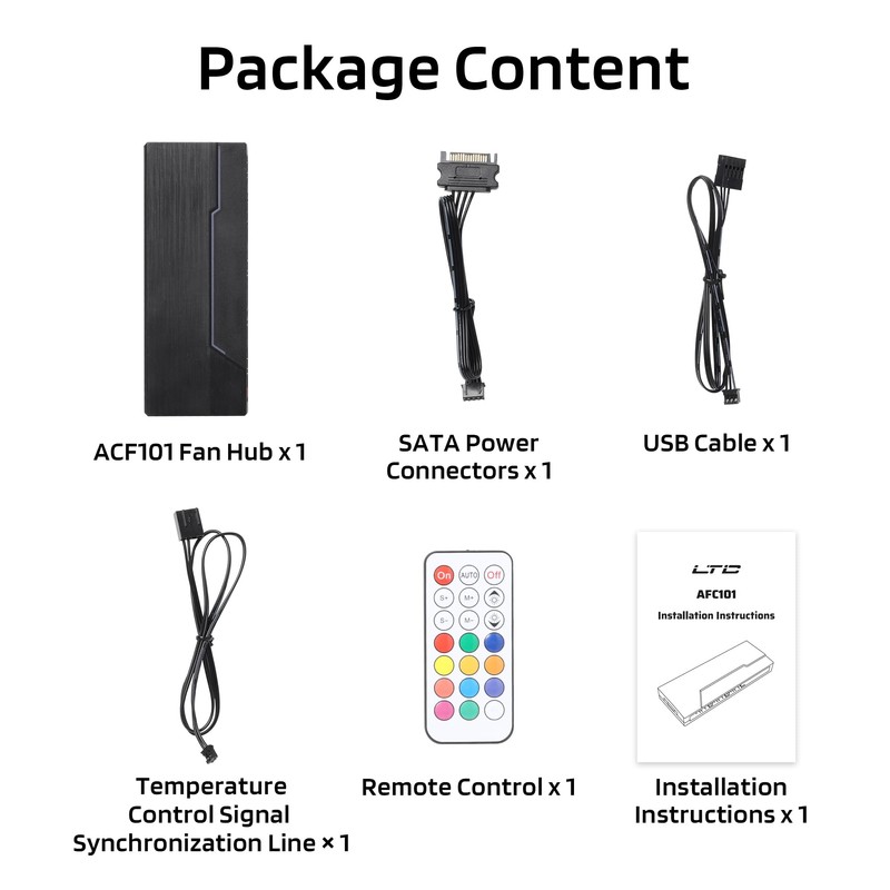 LTC ARGB PMW Controller Hub with Remote, 12 ARGB 10