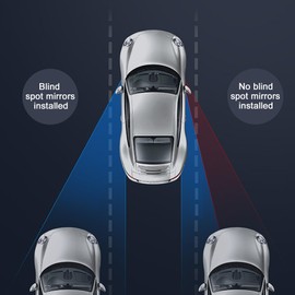 LevChall 2pcs Blind Spot Mirror, 2" Round HD Glass Frameless Convex Rear View Mirror, Wide-Angle Adjustable, Automotive Accessories for Cars/Trucks/SUVs/RVs