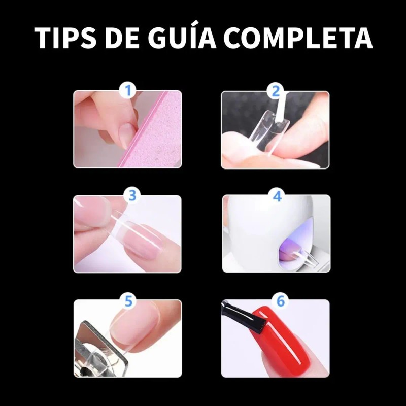 Tips Soft Gel Uñas Postizas Diferentes Modelos 600pzs Obp