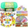 Odoorgames 140 Pcs Translucent Plastic Pattern Blocks,Shape Blocks,Tanagram Puzzles for