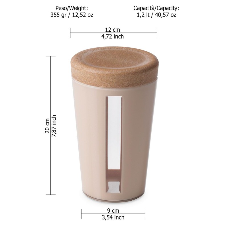 omada Design - 0.75 lt jar - Plastic and wooden
