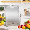 ZYBIDEAL 100% Pure Titanium Cutting Board with Grooves, Update Double