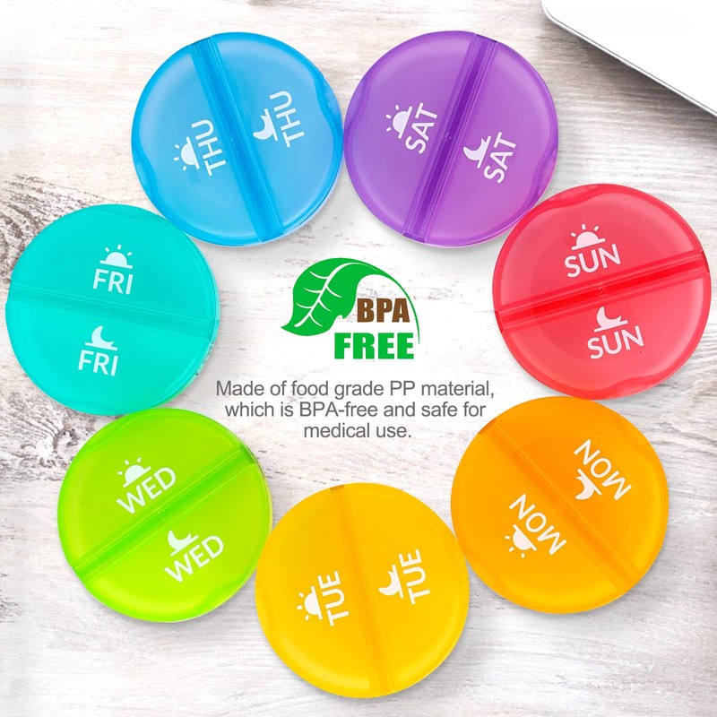 XL Monthly Pill Organizer 2 Times A Day, AM/PM One