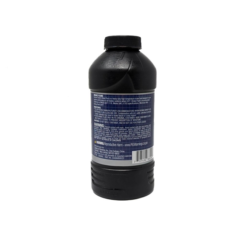 Subaru Brake Fluid 12 fl.oz - SOA868V9222 - Genuine OEM