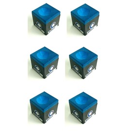 6 Cubes/PIECES of BLUE Home, Pub, Club Pool Tables CUE TIPS CHALKS