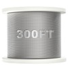 BLIKA 200FT 1/8" Stainless Steel Cable, T316 Marine Grade, Stainless