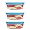 Rubber maid Storage Containers, Easy Find Lids, Teal, 3 cup,