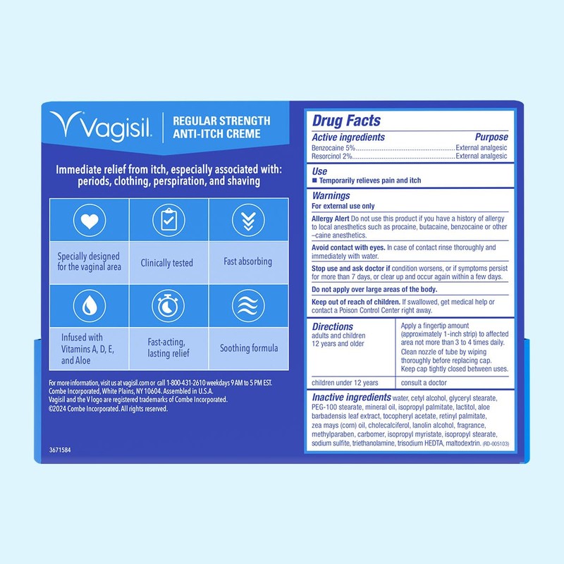 Vagisil Anti-Itch Creme Original Strength 1 oz (Pack of 5)