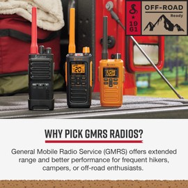 Cobra Trailblazer 250 GMRS Handheld Radios, 2-Pack – IPX2 Splash Resistant Long Range Walkie Talkies, Rechargeable, 30 Channels, GMRS Repeater Compatible