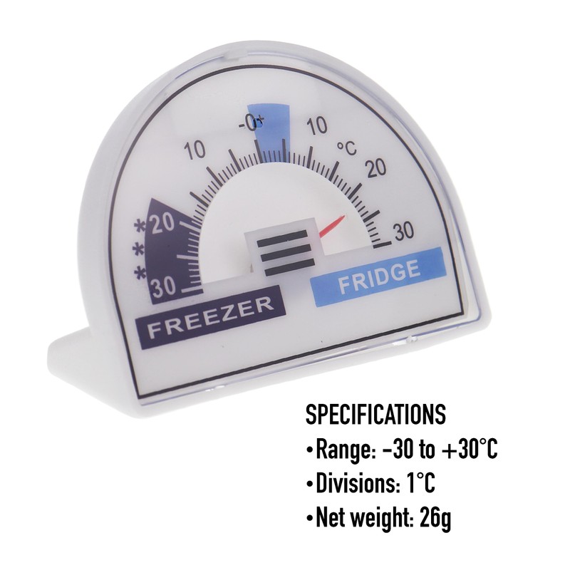 Fridge Thermometer or Freezer Thermometer Dial with Recommended Temperature Zones