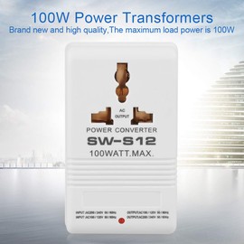 110V/120V to 220V/240V Voltage Converter, ABS CN Standard Plug Step-Up&Down Voltage Converter Transformer (CN Standard Plug)