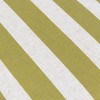 furn. Linen Stripe Ruffle Cushion Cover - Linen/Olive - 50x50cm
