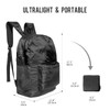 [pack all] 軽量バックパック 折りたたみ リュック撥水加工 ハイキングデイパック 18L コンパクト アウトドア 旅行