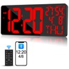 Xflyee [2024 New] 18" Digital Wall Clock Large Display/Bluetooth Sync