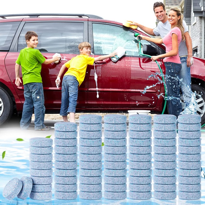 URAQT Screenwash Tablets, 75 Pieces Windscreen Washer Tablets, Car Windscreen