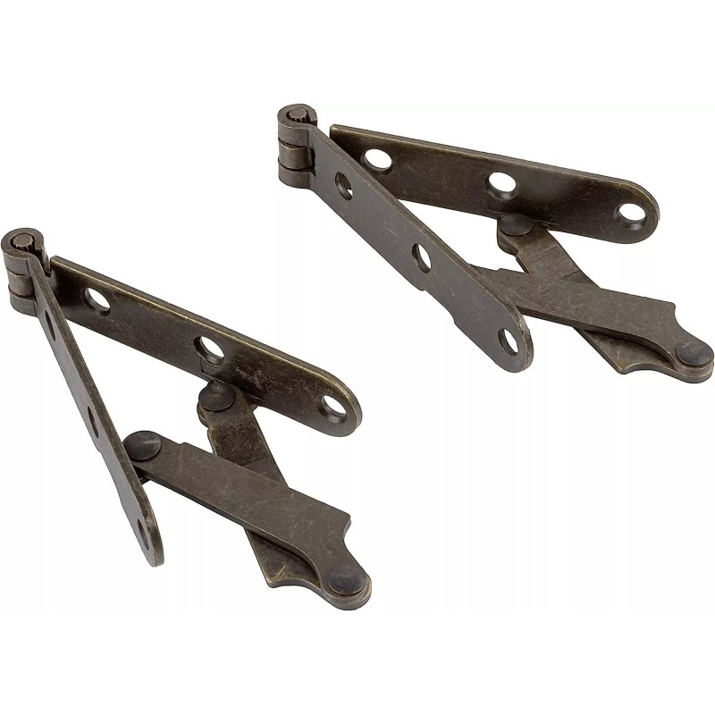 Antique Brass Plated Drop Front Desk Support Hinges | 7