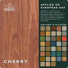 Rubio Monocoat Wood Stain & Finish 175 ft² - Cherry | Oil Plus 2C | Quick-Dry, Eco-Friendly Linseed Wood Oil for Indoor Use, Includes Accelerator (Part B) | Protector | 350 ml