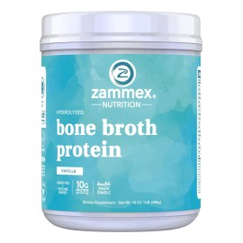 Zm Hydrolyzed Bone Broth Protein Vanilla 454 Grs Sabor Vainilla