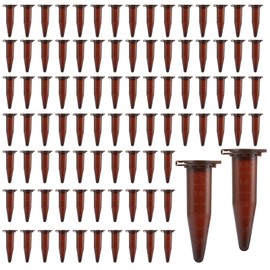 SHUESS Pack of 500 Centrifuge Tubes, 1.5 ml, Reaction Vessels, Transparent Microcentrifuge Tube, Centrifuge Tube with Snap Closure, Conical Base for Laboratory (Brown)