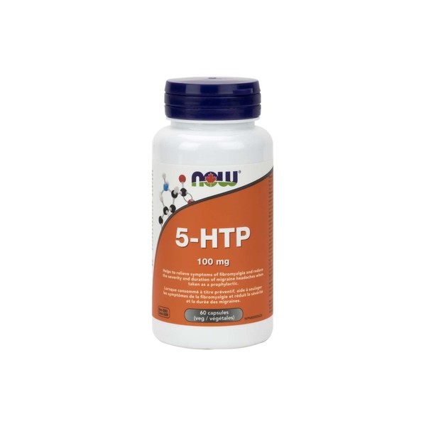 NOW Foods 5-HTP 100 mg, 60 Capsules