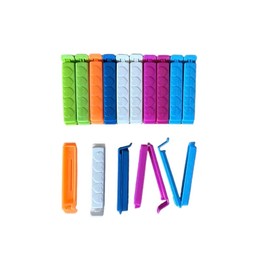 Bag Clips for Food Storage, Food Bag Sealing Clips, Freezer Sandwich Bag Clips Multicoloured Reusable Plastic Bag Clips to Keep Food Fresh (10)