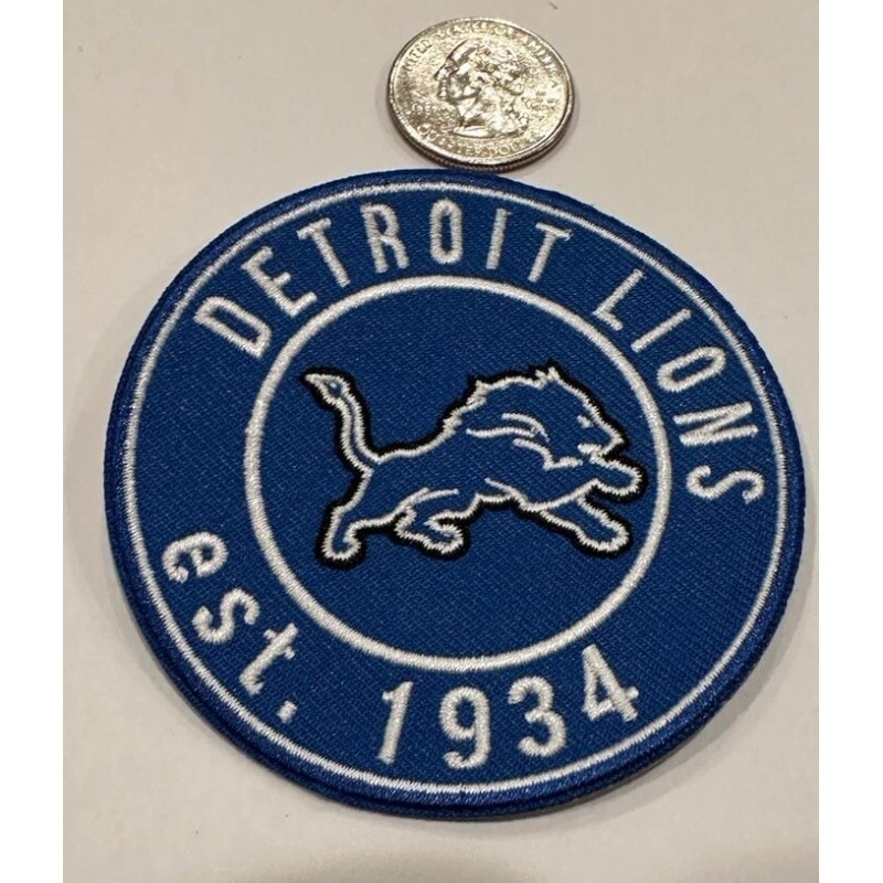 Unbranded Detroit Lions Vintage Style Embroidered Iron On Patch 3”x
