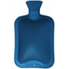 HUBIBUBI Large 2L Hot Water Bottle Natural Warmer Rubber (Blue,