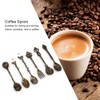 6 Pcs/Set Vintage Carved Coffee Spoons Teaspoons Retro Zinc Alloy