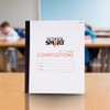 School Smart Stitched Cover Composition Book, No Margin, 8-1/2 x