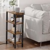 TUTOTAK Narrow Side Table with Charging Station,Small End Table with