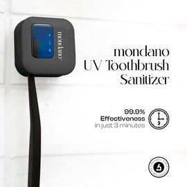 Mondano UV-C Toothbrush Sanitizer and Holder, Toothbrush Case - Manual/Electric Toothbrush Cover for Any Toothbrush Head - Rechargeable Toothbrush Travel Case, Tooth Brush Cover Cap for Home