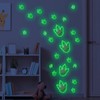 Lilac 2 Sheets Glow in The Dark Dinosaur Footprint Wall