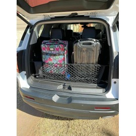 EACCESSORIES EA (Qty.2) Trunk Organizer Cargo Nets for GMC Acadia 2017-2023–Envelope + Floor Style Cargo Net for SUV–Premium Mesh Car Trunk Organizer Vehicle Carrier Storage–Compatible with GMC Acadia