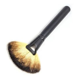 Brocha Rostro Abanico Jumbo Nefertary Cerda Natural Negro Madera