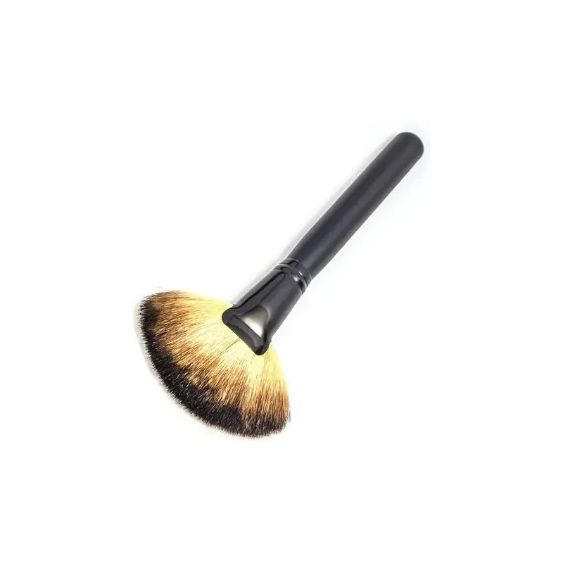 Brocha Rostro Abanico Jumbo Nefertary Cerda Natural Negro Madera