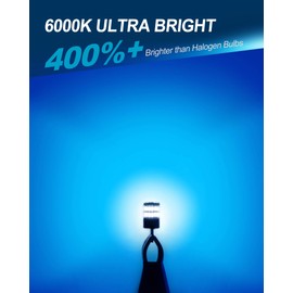Yorkim 194 LED Bulb Ice Blue Error Free T10 168 LED Bulbs for Interior Light Door Trunk License Plate Lights 192 2825 W5W led Replacement Bulbs for 12V Car, Pack of 2