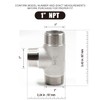 AGUTEA 304 Stainless Steel 1” Tee Male NPT T Shape