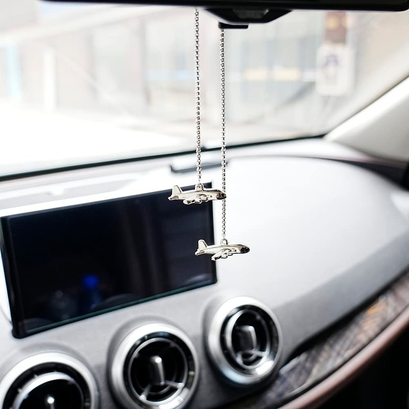 AMIORO Creative Airplane Car Rear View Mirrors Interior Accessories Aircraft