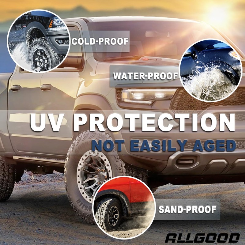 ALLGOOD 4PCS Fender Flares Compatible with Chevy Silverado 1999-2006(Not fit