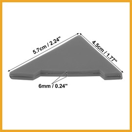 Partuto 2pcs PVC Universal Car Door Corner Edge Guards Bumper Protector Cover Gray Replacement